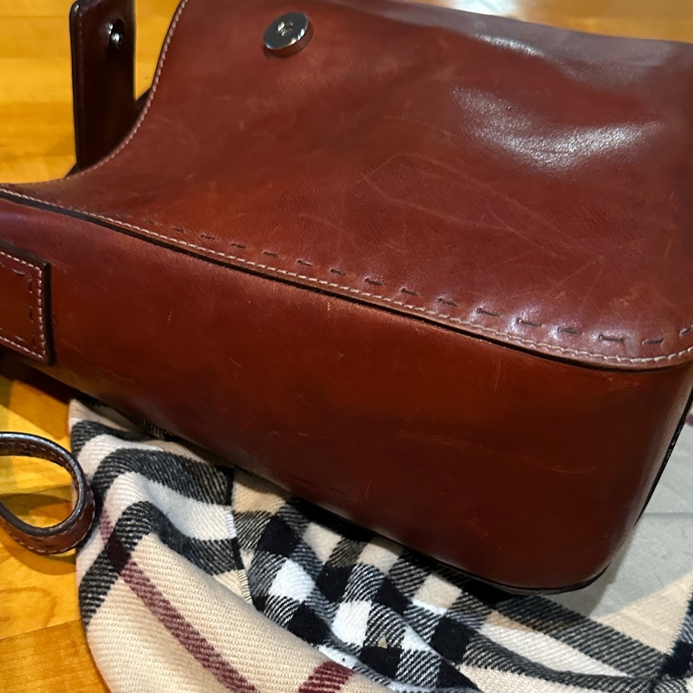 Fossil Vintage Rich Brown Leather Shoulder Bag - Picture 4 of 9
